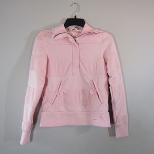 Nike Women's Pale Pink Half-Zip Pullover Sweatshirt